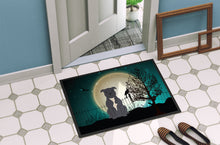 Load image into Gallery viewer, Halloween Scary Staffordshire Bull Terrier Blue Doormat - 24x36 Decorative Floor Mat – Indoor/Outdoor Rug with Artistic Flair BB2236JMAT