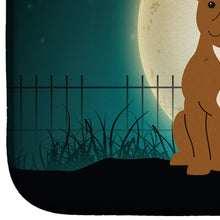 Load image into Gallery viewer, Halloween Scary Staffordshire Bull Terrier Brown Dish Drying Mat – Absorbent, Artistic Kitchen Essentials BB2237DDM