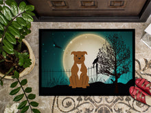Load image into Gallery viewer, Halloween Scary Staffordshire Bull Terrier Brown Doormat - 24x36 Decorative Floor Mat – Indoor/Outdoor Rug with Artistic Flair BB2237JMAT