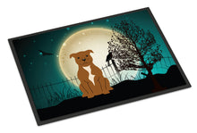 Load image into Gallery viewer, Halloween Scary Staffordshire Bull Terrier Brown Doormat - 24x36 Decorative Floor Mat – Indoor/Outdoor Rug with Artistic Flair BB2237JMAT