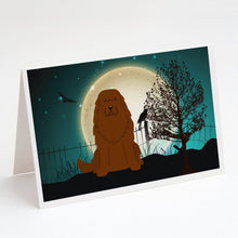 Load image into Gallery viewer, Halloween Scary Caucasian Shepherd Dog Greeting Cards -  Blank Note Cards – 8-Pack of Artist-Designed Cards with Envelopes