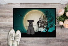 Load image into Gallery viewer, Halloween Scary Miniature Schanuzer Black Doormat - 24x36 Decorative Floor Mat – Indoor/Outdoor Rug with Artistic Flair BB2241JMAT