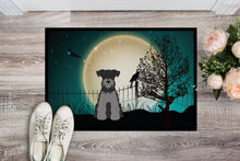 Load image into Gallery viewer, Halloween Scary Miniature Schanuzer Black Silver Doormat - 24x36 Decorative Floor Mat – Indoor/Outdoor Rug with Artistic Flair BB2242JMAT