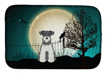 Load image into Gallery viewer, Halloween Scary Miniature Schanuzer Salt and Pepper Dish Drying Mat – Absorbent, Artistic Kitchen Essentials BB2244DDM