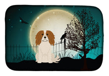 Load image into Gallery viewer, Halloween Scary Cavalier Spaniel Dish Drying Mat – Absorbent, Artistic Kitchen Essentials BB2248DDM