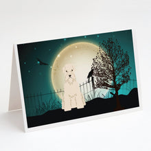 Load image into Gallery viewer, Halloween Scary Soft Coated Wheaten Terrier Greeting Cards -  Blank Note Cards – 8-Pack of Artist-Designed Cards with Envelopes