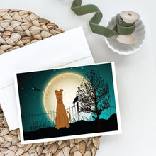 Load image into Gallery viewer, Halloween Scary Irish Terrier Greeting Cards -  Blank Note Cards – 8-Pack of Artist-Designed Cards with Envelopes