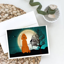 Load image into Gallery viewer, Halloween Scary Irish Setter Greeting Cards -  Blank Note Cards – 8-Pack of Artist-Designed Cards with Envelopes
