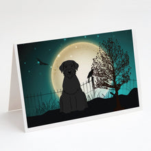 Load image into Gallery viewer, Halloween Scary Giant Schnauzer Greeting Cards -  Blank Note Cards – 8-Pack of Artist-Designed Cards with Envelopes
