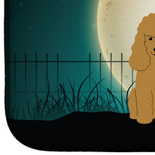 Load image into Gallery viewer, Halloween Scary Poodle Tan Dish Drying Mat – Absorbent, Artistic Kitchen Essentials BB2259DDM