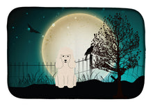 Load image into Gallery viewer, Halloween Scary Poodle White Dish Drying Mat – Absorbent, Artistic Kitchen Essentials BB2260DDM