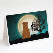 Load image into Gallery viewer, Halloween Scary Dogue de Bourdeaux Greeting Cards -  Blank Note Cards – 8-Pack of Artist-Designed Cards with Envelopes