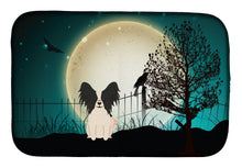 Load image into Gallery viewer, Halloween Scary Papillon Black White Dish Drying Mat – Absorbent, Artistic Kitchen Essentials BB2266DDM