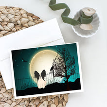 Load image into Gallery viewer, Halloween Scary Papillon Black White Greeting Cards -  Blank Note Cards – 8-Pack of Artist-Designed Cards with Envelopes