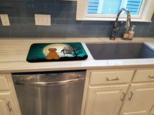 Load image into Gallery viewer, Halloween Scary Briard Brown Dish Drying Mat – Absorbent, Artistic Kitchen Essentials BB2272DDM