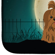 Load image into Gallery viewer, Halloween Scary Shih Tzu Chocolate Dish Drying Mat – Absorbent, Artistic Kitchen Essentials BB2276DDM