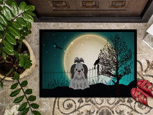 Load image into Gallery viewer, Halloween Scary Shih Tzu Black Silver Doormat - 24x36 Decorative Floor Mat – Indoor/Outdoor Rug with Artistic Flair BB2279JMAT