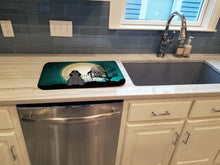 Load image into Gallery viewer, Halloween Scary Cocker Spaniel Black Dish Drying Mat – Absorbent, Artistic Kitchen Essentials BB2282DDM