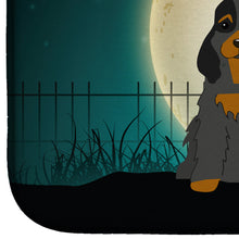 Load image into Gallery viewer, Halloween Scary Cocker Spaniel Black Tan Dish Drying Mat – Absorbent, Artistic Kitchen Essentials BB2283DDM