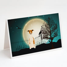 Load image into Gallery viewer, Halloween Scary Whippet Greeting Cards -  Blank Note Cards – 8-Pack of Artist-Designed Cards with Envelopes