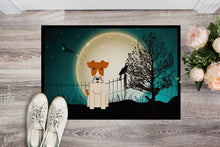 Load image into Gallery viewer, Halloween Scary Wire Fox Terrier Doormat - 24x36 Decorative Floor Mat – Indoor/Outdoor Rug with Artistic Flair BB2291JMAT