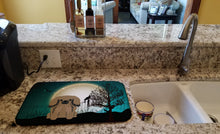 Load image into Gallery viewer, Halloween Scary Pekingnese Tan Dish Drying Mat – Absorbent, Artistic Kitchen Essentials BB2292DDM