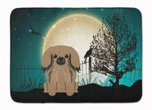 Load image into Gallery viewer, Halloween Scary Pekingnese Tan Machine Washable Memory Foam Mat BB2292RUG