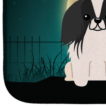 Load image into Gallery viewer, Halloween Scary Pekingnese Black White Dish Drying Mat – Absorbent, Artistic Kitchen Essentials BB2295DDM