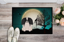 Load image into Gallery viewer, Halloween Scary Pekingnese Black White Doormat - 24x36 Decorative Floor Mat – Indoor/Outdoor Rug with Artistic Flair BB2295JMAT