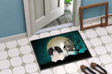 Load image into Gallery viewer, Halloween Scary Pekingnese Black White Doormat - 24x36 Decorative Floor Mat – Indoor/Outdoor Rug with Artistic Flair BB2295JMAT