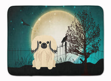 Load image into Gallery viewer, Halloween Scary Pekingnese Cream Machine Washable Memory Foam Mat BB2296RUG