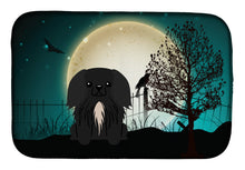 Load image into Gallery viewer, Halloween Scary Pekingnese Black Dish Drying Mat – Absorbent, Artistic Kitchen Essentials BB2297DDM
