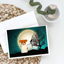 Load image into Gallery viewer, Halloween Scary Jack Russell Terrier Greeting Cards -  Blank Note Cards – 8-Pack of Artist-Designed Cards with Envelopes