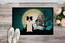 Load image into Gallery viewer, Halloween Scary Border Collie Black White Doormat - 24x36 Decorative Floor Mat – Indoor/Outdoor Rug with Artistic Flair BB2308JMAT