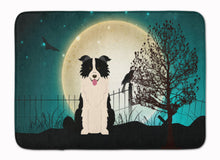Load image into Gallery viewer, Halloween Scary Border Collie Black White Machine Washable Memory Foam Mat BB2308RUG
