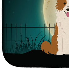 Load image into Gallery viewer, Halloween Scary Border Collie Red White Dish Drying Mat – Absorbent, Artistic Kitchen Essentials BB2309DDM
