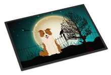 Load image into Gallery viewer, Halloween Scary Border Collie Red White Doormat - 24x36 Decorative Floor Mat – Indoor/Outdoor Rug with Artistic Flair BB2309JMAT