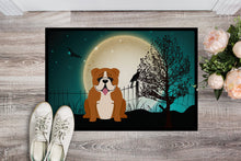 Load image into Gallery viewer, Halloween Scary  English Bulldog Red White Doormat - 24x36 Decorative Floor Mat – Indoor/Outdoor Rug with Artistic Flair BB2310JMAT