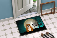 Load image into Gallery viewer, Halloween Scary  English Bulldog Red White Doormat - 24x36 Decorative Floor Mat – Indoor/Outdoor Rug with Artistic Flair BB2310JMAT