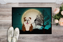 Load image into Gallery viewer, Halloween Scary  English Bulldog Brindle White Doormat - 24x36 Decorative Floor Mat – Indoor/Outdoor Rug with Artistic Flair BB2311JMAT