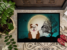 Load image into Gallery viewer, Halloween Scary  English Bulldog Brindle White Doormat - 24x36 Decorative Floor Mat – Indoor/Outdoor Rug with Artistic Flair BB2311JMAT