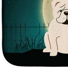 Load image into Gallery viewer, Halloween Scary  English Bulldog White Dish Drying Mat – Absorbent, Artistic Kitchen Essentials BB2313DDM