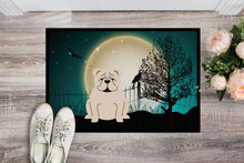 Load image into Gallery viewer, Halloween Scary  English Bulldog White Doormat - 24x36 Decorative Floor Mat – Indoor/Outdoor Rug with Artistic Flair BB2313JMAT