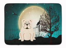 Load image into Gallery viewer, Halloween Scary  English Bulldog White Machine Washable Memory Foam Mat BB2313RUG