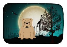 Load image into Gallery viewer, Halloween Scary  English Bulldog Fawn Dish Drying Mat – Absorbent, Artistic Kitchen Essentials BB2314DDM
