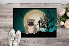 Load image into Gallery viewer, Halloween Scary  English Bulldog Grey Brindle  Doormat - 24x36 Decorative Floor Mat – Indoor/Outdoor Rug with Artistic Flair BB2316JMAT