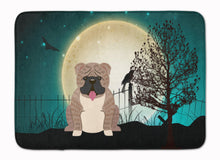 Load image into Gallery viewer, Halloween Scary  English Bulldog Grey Brindle  Machine Washable Memory Foam Mat BB2316RUG
