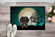 Load image into Gallery viewer, Halloween Scary Wire Haired Dachshund Dapple Doormat - 24x36 Decorative Floor Mat – Indoor/Outdoor Rug with Artistic Flair BB2318JMAT