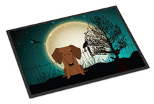 Load image into Gallery viewer, Halloween Scary Dachshund Red Brown Doormat - 24x36 Decorative Floor Mat – Indoor/Outdoor Rug with Artistic Flair BB2320JMAT