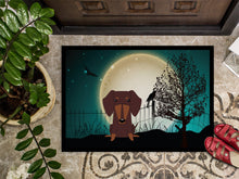Load image into Gallery viewer, Halloween Scary Dachshund Chocolate Doormat - 24x36 Decorative Floor Mat – Indoor/Outdoor Rug with Artistic Flair BB2321JMAT